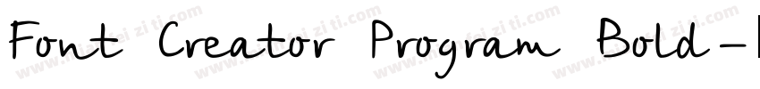Font Creator Program Bold字体转换